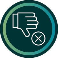 Dislike Line with small circle background vector