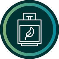 Biogas Cylinder Line with small circle background vector