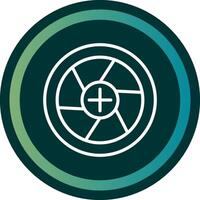 Diaphragm Line with small circle background vector