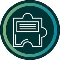 Puzzle Line with small circle background vector