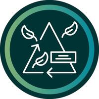 Zero Emission Line with small circle background vector