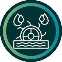 Water Mill Line with small circle background vector