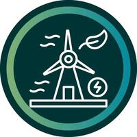 Windmill Line with small circle background vector