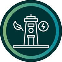 Tidal Power Line with small circle background vector