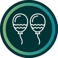 Balloons Line with small circle background vector