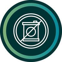 No Fossil Fuels Line with small circle background vector