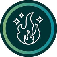 Fire Energy Line with small circle background vector