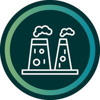 Geothermal Energy Line with small circle background vector