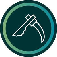 Scythe Line with small circle background vector