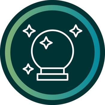 Crystal Ball Line with small circle background vector