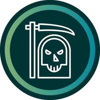 Grim Reaper Line with small circle background vector