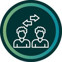 Conference Line with small circle background vector