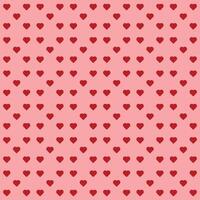 All over seamless repeat pattern with ditsy small red hearts tossed on white background. Simple cute Valentines day background vector
