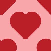 All over seamless repeat pattern with ditsy small red hearts tossed on white background. Simple cute Valentines day background vector