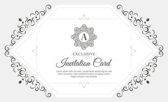 Invitation card design vintage style vector