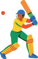 A flat style icon of playing cricket vector