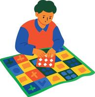A flat icon of quilting character vector