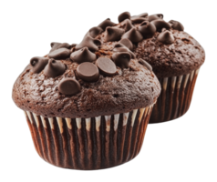 Chocolate chip muffins with sprinkles png