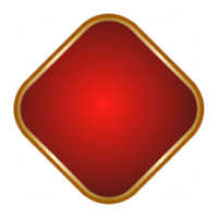 Red square text box with border on transparent background png