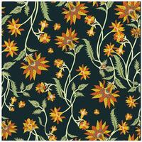 A background pattern that likely incorporates floral designs. The use of flowers in the pattern may suggest a vibrant and lively aesthetic. Overall, it seems to focus on nature-inspired motifs. vector