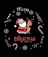 Line art graphic elements for creating Christmas t-shirt design and event decoration and artworks vector