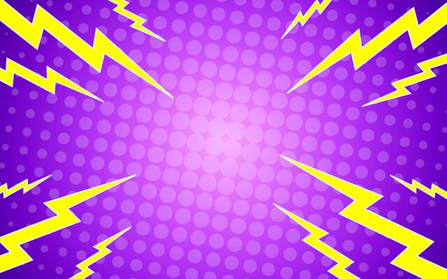 comic abstract pop art background with thunder
