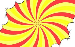 Ray spins the light. Color wavy strips isolated on background. vector