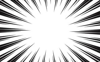 Fast speed lines on white background. Anime comic speed line movement effect vector