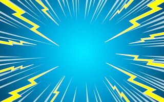 abstract comic background with lightning flashes vector