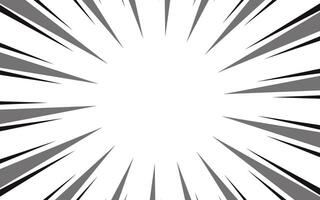 Fast speed lines on white background. Anime comic speed line movement effect vector