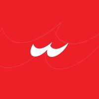 Letter W creative logo design. Creative logo template for graphic needs on red background. Logo Design vector