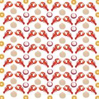 lobster, shellfish with fruit as a pattern background vector