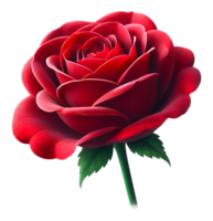 Top view of red color artificial rose png