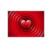 Valentines Day card with concentric circles vector