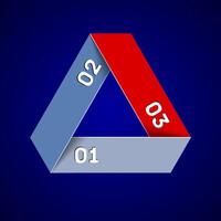 Infographic with impossible triangle vector