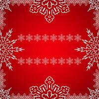 Christmas frame with snowflakes on the edge vector