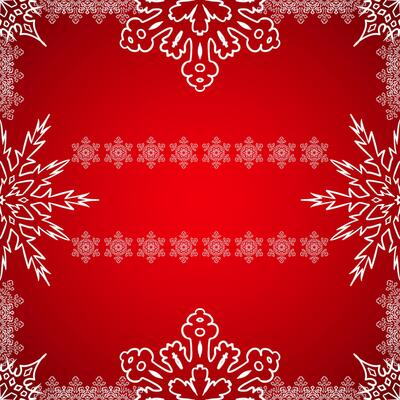 Christmas frame with snowflakes on the edge