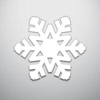 Cut out christmas snowflake vector