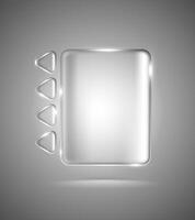 Transparent glass rectangle and triangles vector