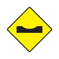 Traffic symbols and bumpy road signs vector