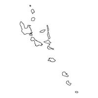 Vanuatu region map simple design vector
