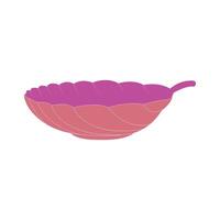 leaf motif bowl symbol design vector