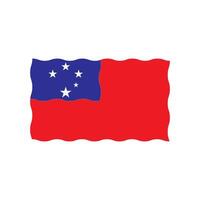 Samoa flag icon design vector