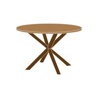 minimalist round table icon design vector