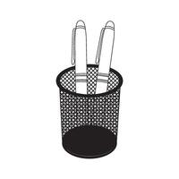 multi-purpose tool holder in the office vector