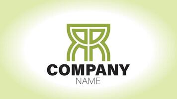 A green logo with a green and white design vector