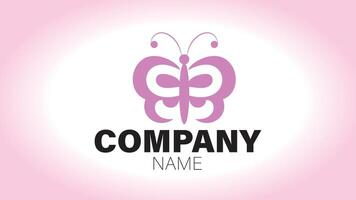 A butterfly logo with the word company name vector