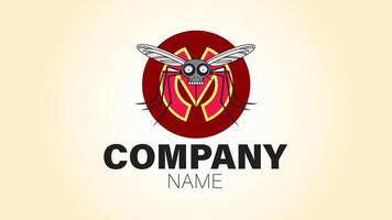 A logo for a company with a mosquito on it vector