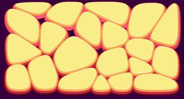 A bunch of yellow stones on a purple background vector