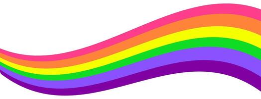 A rainbow wave is shown in this image vector